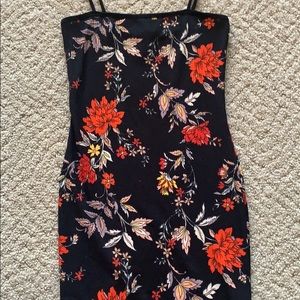 Forever 21 Floral Bodycon Dress Sz S
